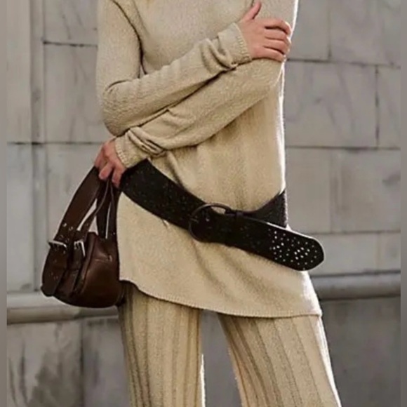 Free People laurel leather hip belt